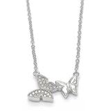 Silver chain butterfly necklace elegant and refined for special occasions or gifts.
