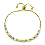 Elegant bracelet featuring smooth cream-colored beads and polished gold accents for a minimal yet luxe vibe.