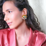 Evil Eye Pearl Earrings