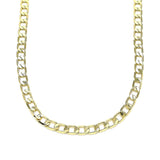 GoldFilledCurbchain.jpg: Jewelry piece on a clean white background
