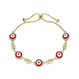 GoldFilledEvilEyeBoloBracelet on white background