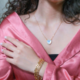 Mother of Pearl Evil Eye Necklace