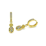 PineappleGoldFilledHuggieHoops.jpg: Gold-filled huggie hoop earrings with a polished finish