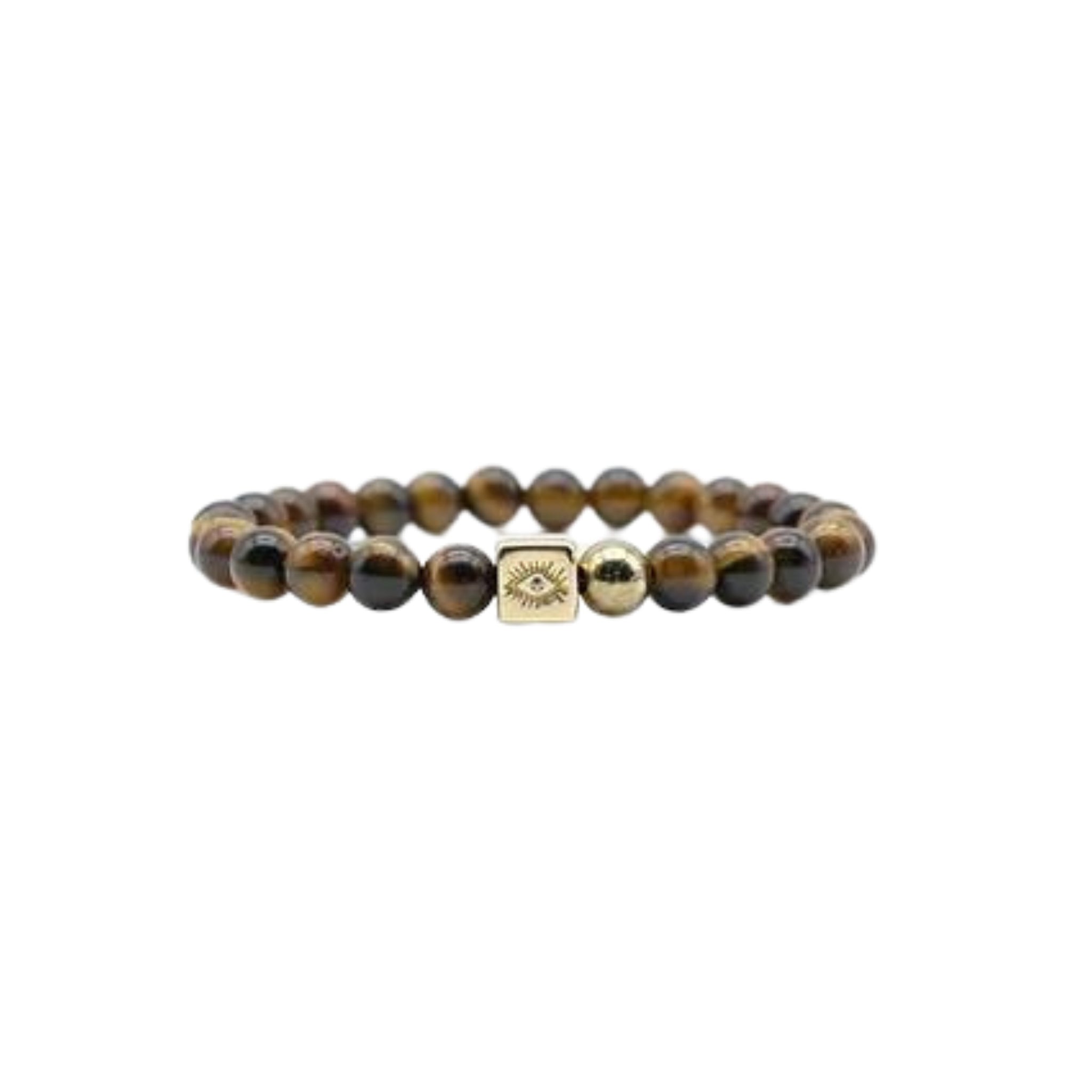 TigerEyeBracelet.jpg: Natural tiger eye gemstone bracelet with earthy tones