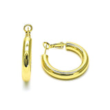 Gold Filled Thick Med Hoop Earrings