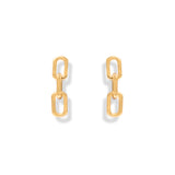 SterlingSilverChunkyLinkEarring-GoldTone.jpg: Chunky gold-tone sterling silver link earrings with bold style