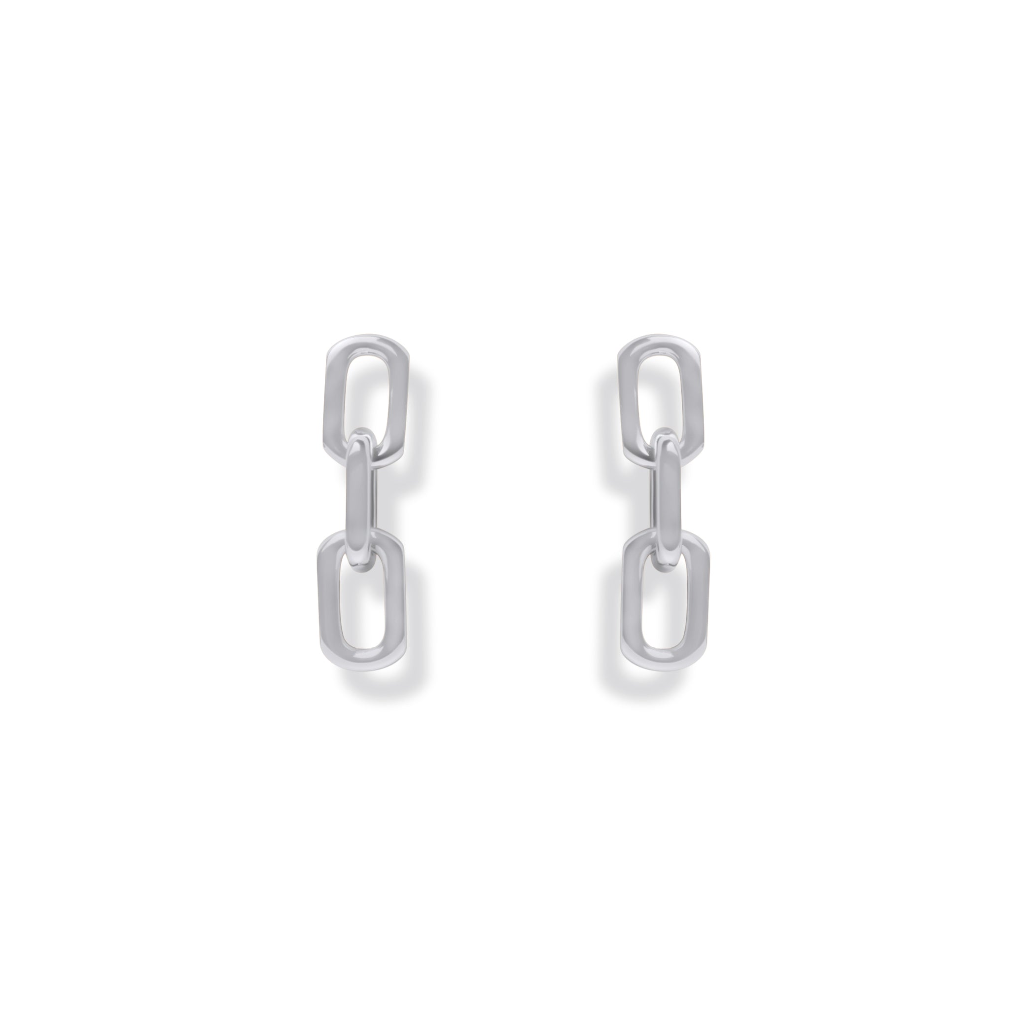 SterlingSilverChunkyLinkEarring-GoldTone.jpg: Chunky gold-tone sterling silver link earrings with bold style